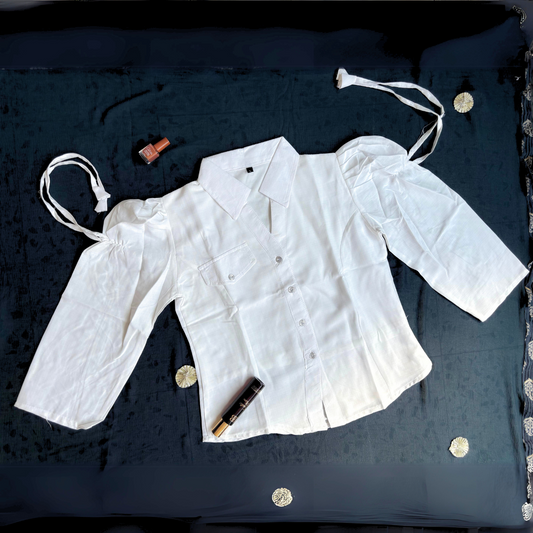 Puff Sleeve Top - Snowy White