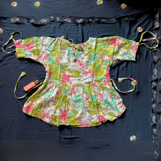 Tropical Flora Top - Sage Green