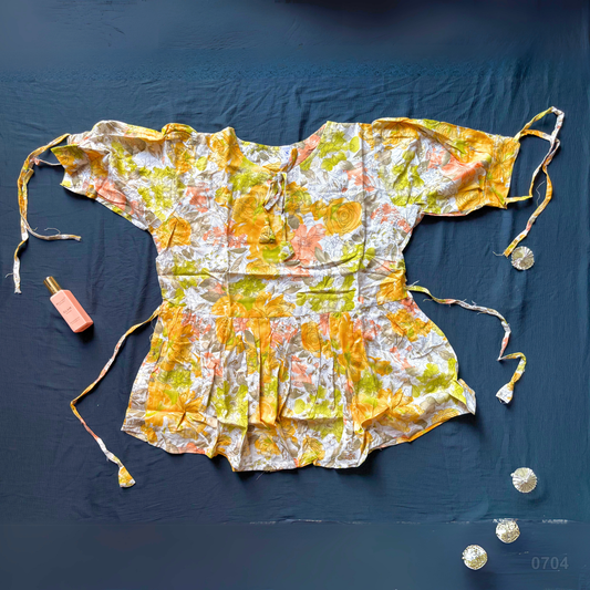 Tropical Blossom Top - Mustard Yellow