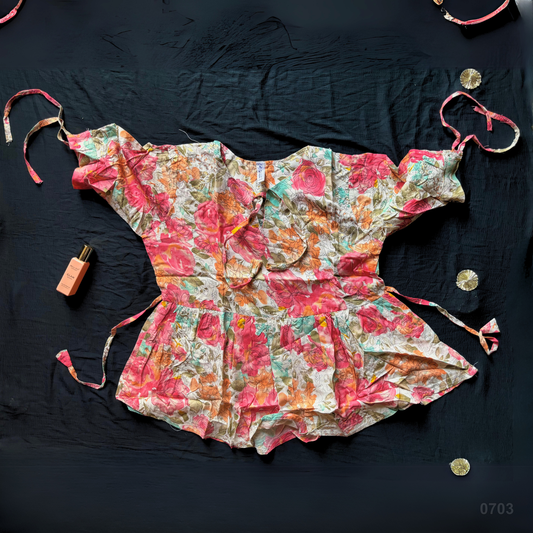 Tropical Blossom Top - Blush Pink